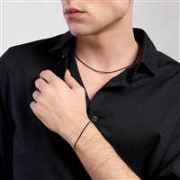 Collana Mabina Uomo Mini Tennis in Argento Zircone 553578 - 553578